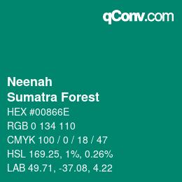 カラーコード: Neenah - Sumatra Forest | qconv.com