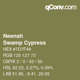 カラーコード: Neenah - Swamp Cypress | qconv.com