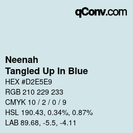 Color code: Neenah - Tangled Up In Blue | qconv.com