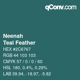 Color code: Neenah - Teal Feather | qconv.com