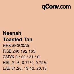 カラーコード: Neenah - Toasted Tan | qconv.com