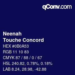 カラーコード: Neenah - Touche Concord | qconv.com