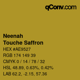 Color code: Neenah - Touche Saffron | qconv.com