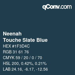 Color code: Neenah - Touche Slate Blue | qconv.com