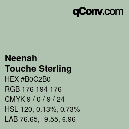 カラーコード: Neenah - Touche Sterling | qconv.com