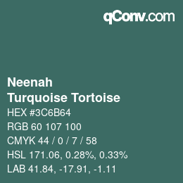 Color code: Neenah - Turquoise Tortoise | qconv.com