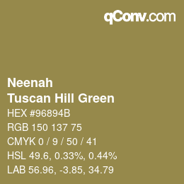 カラーコード: Neenah - Tuscan Hill Green | qconv.com