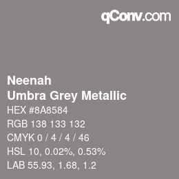 カラーコード: Neenah - Umbra Grey Metallic | qconv.com