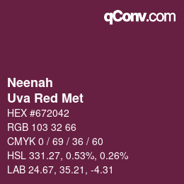 カラーコード: Neenah - Uva Red Met | qconv.com
