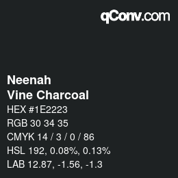 カラーコード: Neenah - Vine Charcoal | qconv.com