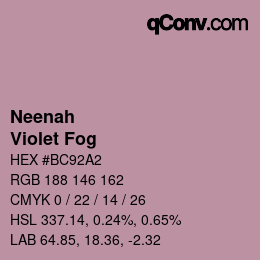 カラーコード: Neenah - Violet Fog | qconv.com