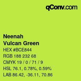 Farbcode: Neenah - Vulcan Green | qconv.com