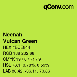 カラーコード: Neenah - Vulcan Green | qconv.com