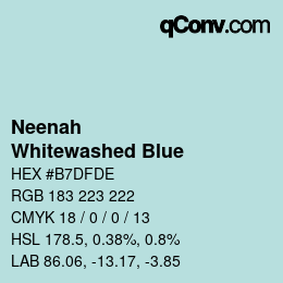 颜色代码: Neenah - Whitewashed Blue | qconv.com