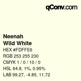 カラーコード: Neenah - Wild White | qconv.com
