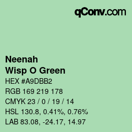 Color code: Neenah - Wisp O Green | qconv.com