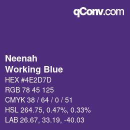 カラーコード: Neenah - Working Blue | qconv.com