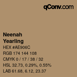 カラーコード: Neenah - Yearling | qconv.com