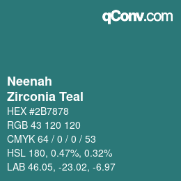 カラーコード: Neenah - Zirconia Teal | qconv.com