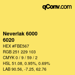 カラーコード: Neverlak 6000 - 6020 | qconv.com