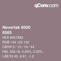カラーコード: Neverlak 6000 - 6565 | qconv.com