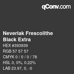 Farbcode: Neverlak Frescolithe - Black Extra | qconv.com