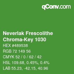 カラーコード: Neverlak Frescolithe - Chroma-Key 1030 | qconv.com