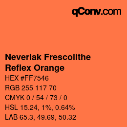 Código de color: Neverlak Frescolithe - Reflex Orange | qconv.com