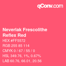 Farbcode: Neverlak Frescolithe - Reflex Red | qconv.com