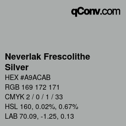 Code couleur: Neverlak Frescolithe - Silver | qconv.com