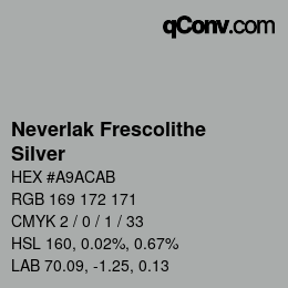 カラーコード: Neverlak Frescolithe - Silver | qconv.com