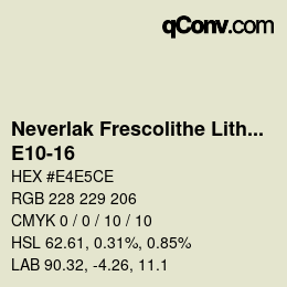 Color code: Neverlak Frescolithe Lithox Putop - E10-16 | qconv.com