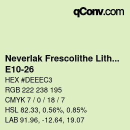 Farbcode: Neverlak Frescolithe Lithox Putop - E10-26 | qconv.com