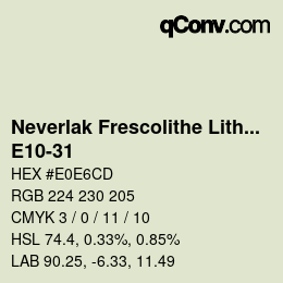Color code: Neverlak Frescolithe Lithox Putop - E10-31 | qconv.com