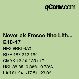 Código de color: Neverlak Frescolithe Lithox Putop - E10-47 | qconv.com