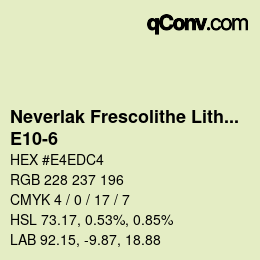 Color code: Neverlak Frescolithe Lithox Putop - E10-6 | qconv.com