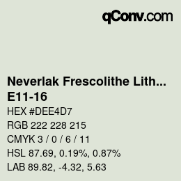 Color code: Neverlak Frescolithe Lithox Putop - E11-16 | qconv.com