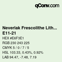 Farbcode: Neverlak Frescolithe Lithox Putop - E11-21 | qconv.com