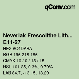 Código de color: Neverlak Frescolithe Lithox Putop - E11-27 | qconv.com