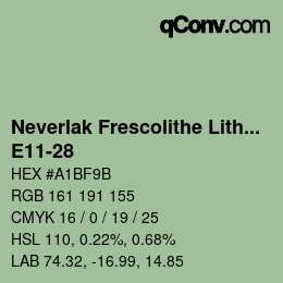 Código de color: Neverlak Frescolithe Lithox Putop - E11-28 | qconv.com