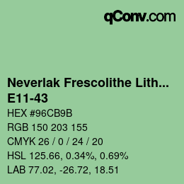 Código de color: Neverlak Frescolithe Lithox Putop - E11-43 | qconv.com