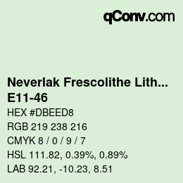Código de color: Neverlak Frescolithe Lithox Putop - E11-46 | qconv.com