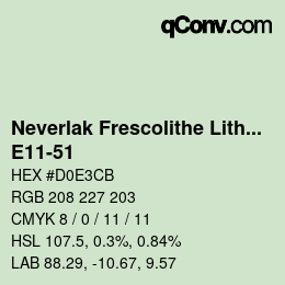 Código de color: Neverlak Frescolithe Lithox Putop - E11-51 | qconv.com
