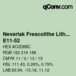 Color code: Neverlak Frescolithe Lithox Putop - E11-52 | qconv.com