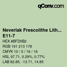 Farbcode: Neverlak Frescolithe Lithox Putop - E11-7 | qconv.com