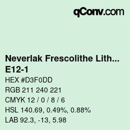 Código de color: Neverlak Frescolithe Lithox Putop - E12-1 | qconv.com