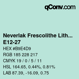 Color code: Neverlak Frescolithe Lithox Putop - E12-27 | qconv.com