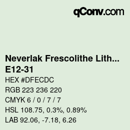 Color code: Neverlak Frescolithe Lithox Putop - E12-31 | qconv.com