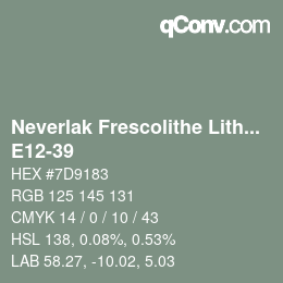 Code couleur: Neverlak Frescolithe Lithox Putop - E12-39 | qconv.com