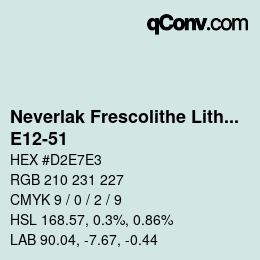 Code couleur: Neverlak Frescolithe Lithox Putop - E12-51 | qconv.com